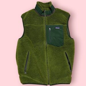 Patagonia Men’s Full Zip Retro X Fleece Vest (Green)